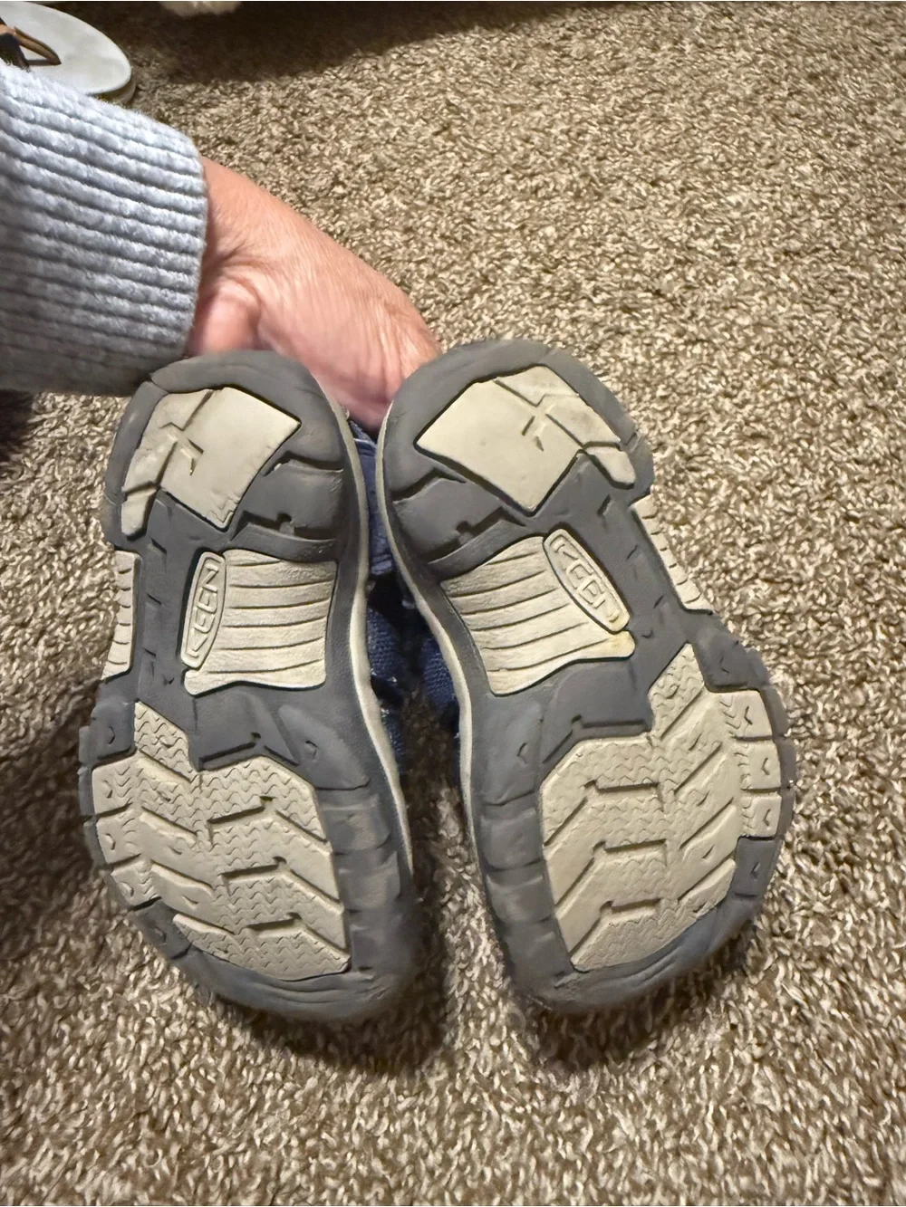 Keen Kids Navy Blue Closed-Toe Sandals with Yellow Accents